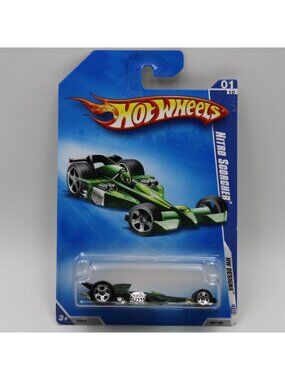 Hot Wheels Nitro Scorcher Green 2009 HW Designs 01/10 097/190 Ferracin' a